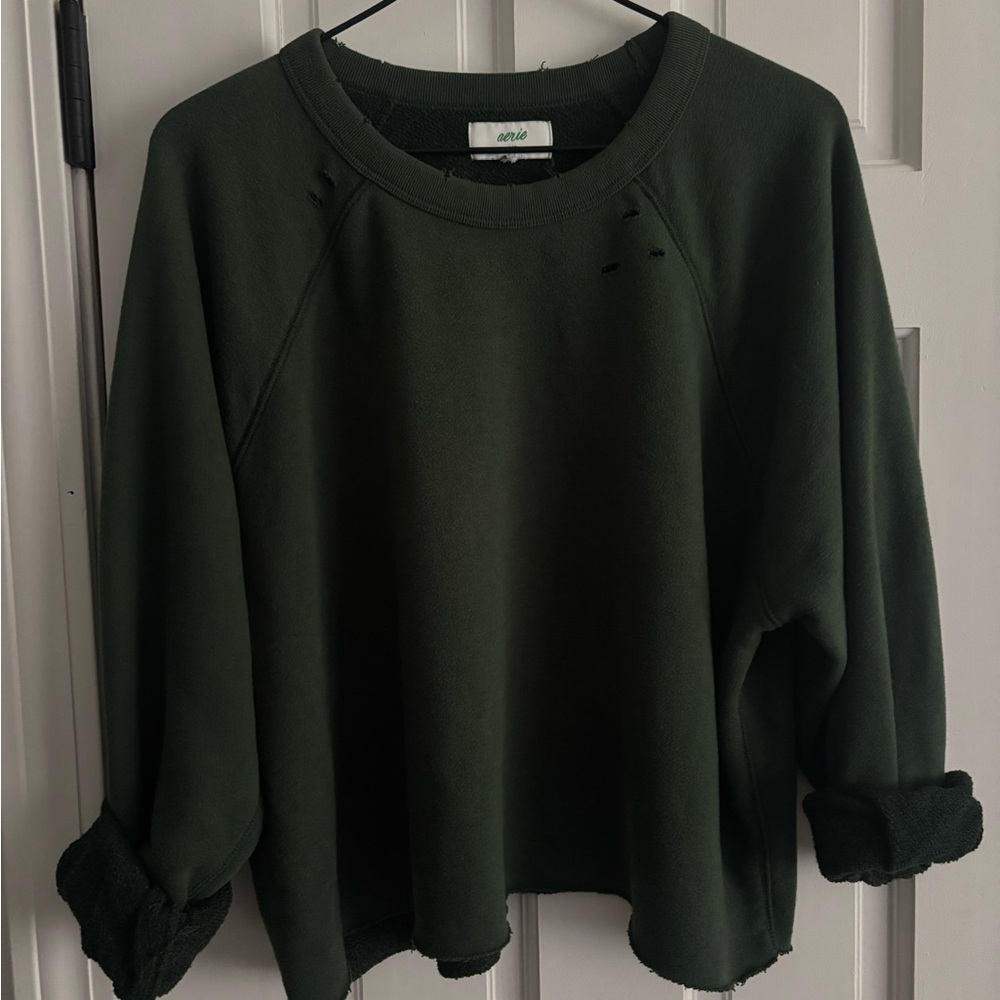 Olive Green Sweatshirt by Aerie